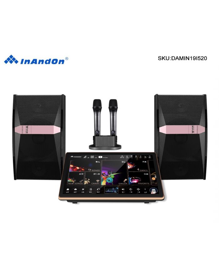 DAMIN19 I520 19''InAndon Karaoke Player, 500G SSD,Mixing amplifier,固態盘 5 in 1,Speaker